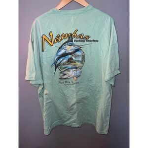 Red Tuna Shirt Club Nambas Fishing Charters Vanuatu Graphic Tee Seafoam 2XL Men
